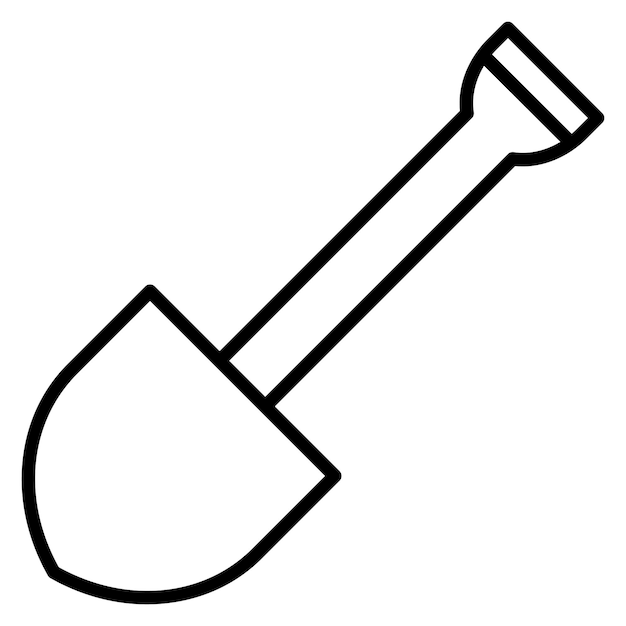 Schaufel-Vektor-Symbol kann für Home Improvements-Ikonensatz verwendet werden