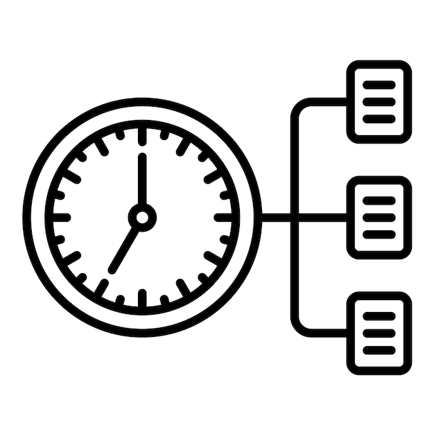 Vektor schedule-linie-illustration