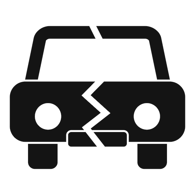 Scheidungsauto-trennungssymbol einfache illustration des scheidungsauto-trennungsvektorsymbols für webdesign isoliert auf weißem hintergrund