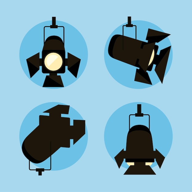 Scheinwerfer-icon-set