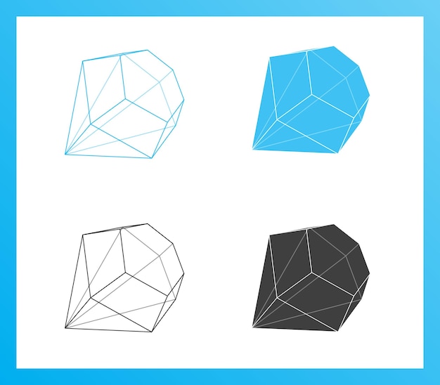 Vektor schematische darstellung von diamant