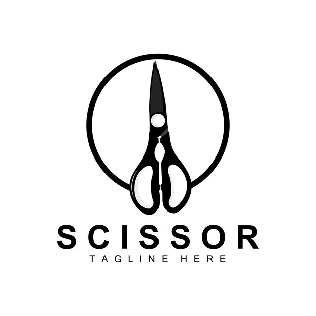 Vektor schere logo design barbershop rasierer vektor babershop schere marke illustration