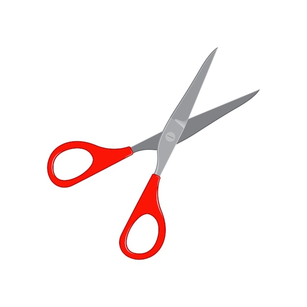 Schere-symbol im flachen stil haare schneiden ausrüstung vektor-illustration auf isolierten hintergrund friseurschild geschäftskonzept