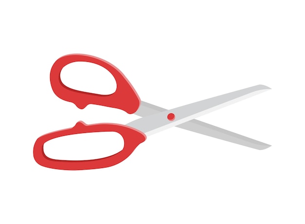 Scherensymbol im flachen Stil. Vektorgrafik für Haarschneidegeräte auf isoliertem Hintergrund. Geschäftskonzept für Friseurschilder