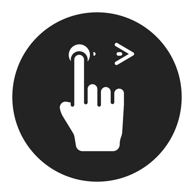 Schieben Sie das Vektorbild des Symbols nach rechts. Kann für Dating-Apps verwendet werden