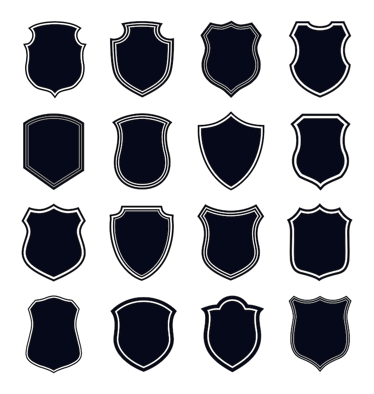 Vektor schild icons set