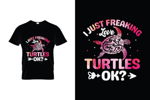Schildkröten-T-Shirt-Design oder Schildkröten-Poster-Design oder Schildkröten-Illustration