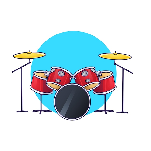 Schlagzeug-musik-cartoon-symbol-illustration