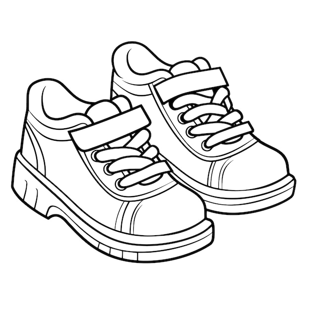 Schlanke Schuhkontur-Symbolen im Vektorformat für Schuhdesigns