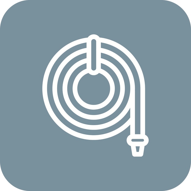 Schlauchvektor-symbol kann für den ikonensatz landwirtschaft verwendet werden