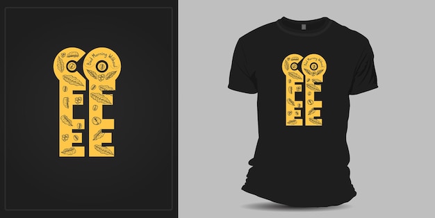 Schlechter morgen ohne kaffee-t-shirt-design