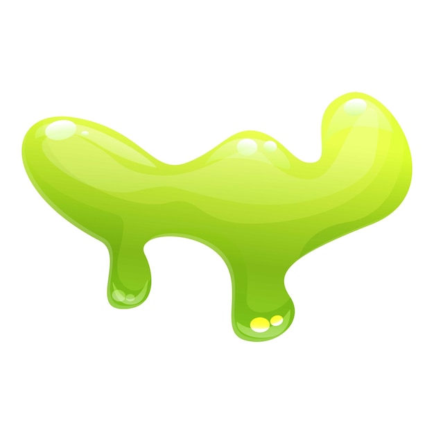 Schleim-Flüssigkeitssymbol-Cartoon-Vektor Grüner, klebriger Blob-Schleim