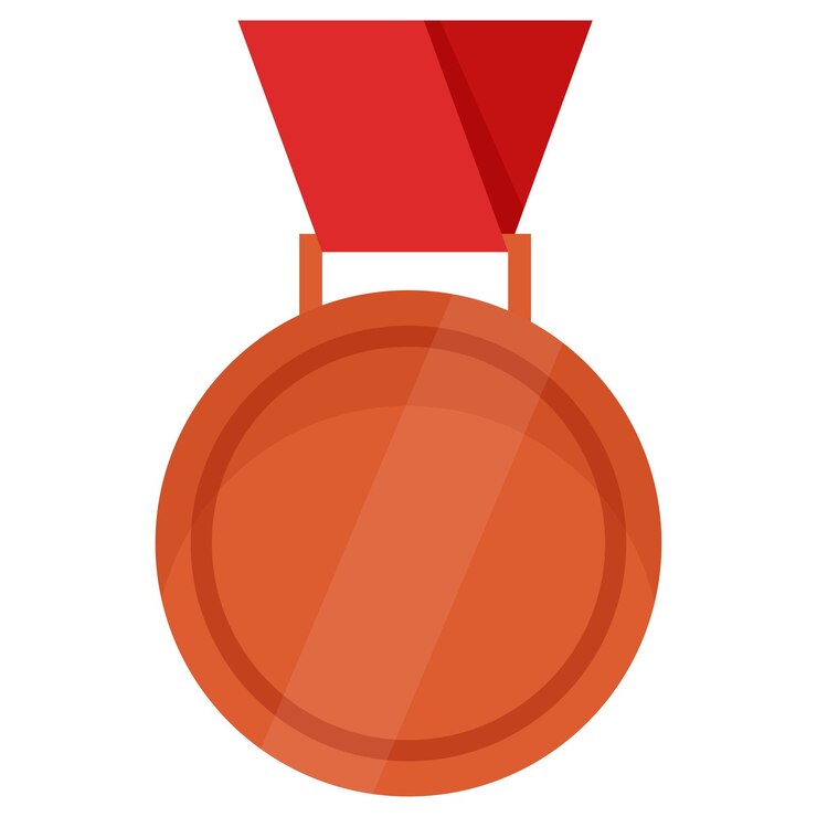Vektor schlichter, flacher medaillenrohling aus bronze