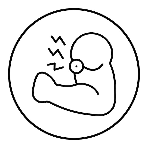 Schmerzvektor-symbol kann für gymnastik-ikonen verwendet werden