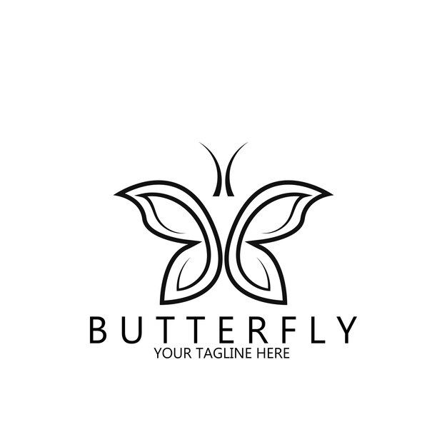 Schmetterling abstrakte vektor-logo-vorlage