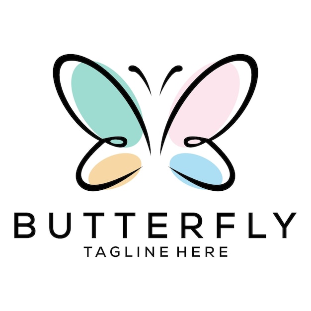 Schmetterling buntes logo-design