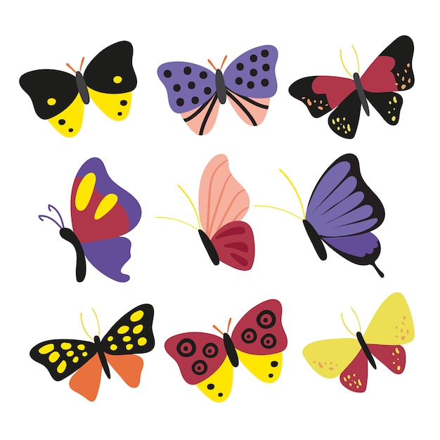 Schmetterlings-charakter-vektor-design