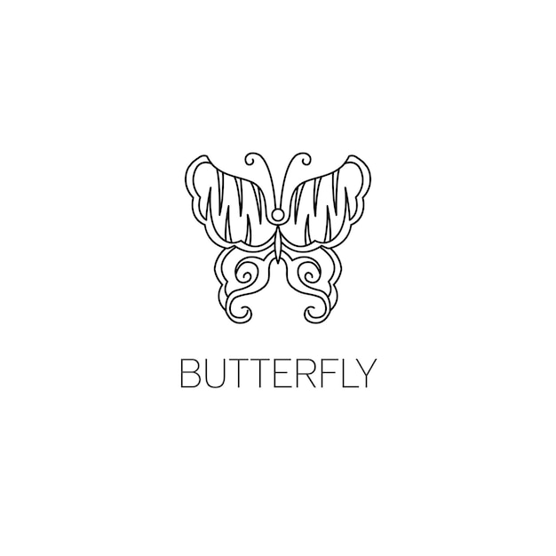 Schmetterlings-logo-grafik-design-konzept. bearbeitbares schmetterlingselement, kann als logo, symbol, vorlage in web und print verwendet werden