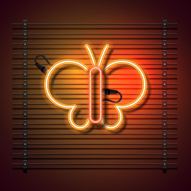 Schmetterlings-neon-design