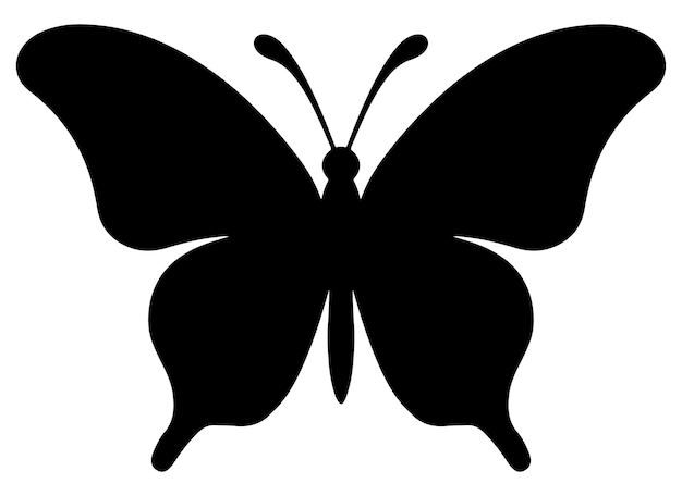 Schmetterlingssilhouette Silhouette eines Schmetterlings
