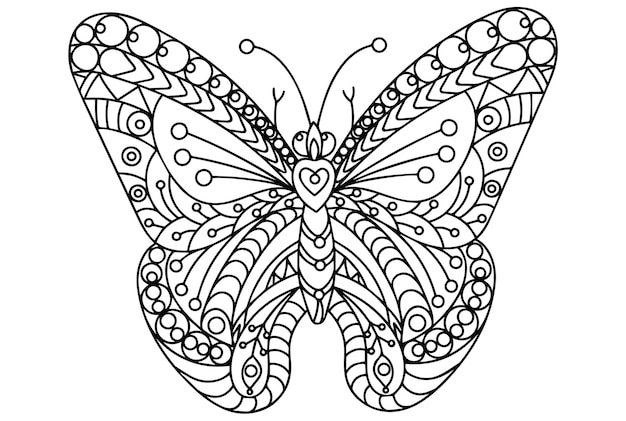 SchmetterlingssilhouetteMandala-Schmetterling