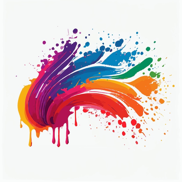 Vektor schmiert flecken von farbiger farbe auf einem weißen hintergrund mehrfarbige farben regenbogen vektor
