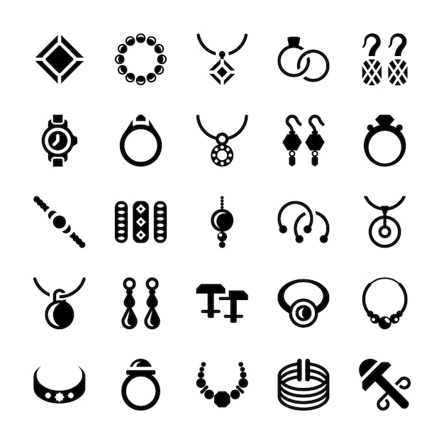 Schmuck glyphe icons