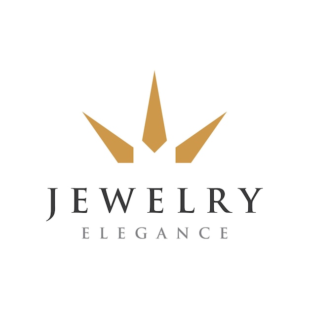 Schmuckring abstraktes logo-template-design mit luxuriösen diamanten oder edelsteinen, die auf schwarzem und weißem hintergrund isoliert sind. logo kann für schmuckmarken und schilder sein