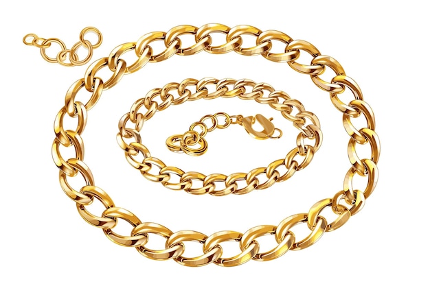 Schmucksatz Kette und Armband aus Edelstahl Eine Hintergrundfarbe