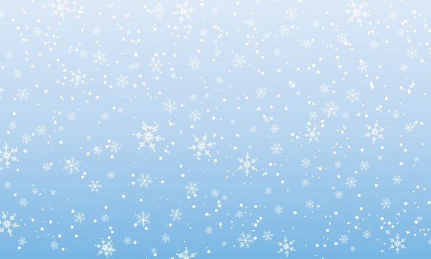 Schnee Hintergrund Winter Schneefall Weiße Schneeflocken am blauen Himmel Weihnachten Hintergrund Fallender Schnee