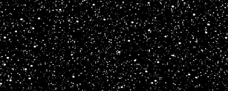 Vektor schnee-sterne funkelnde lichter regentropfen auf schwarzem hintergrund