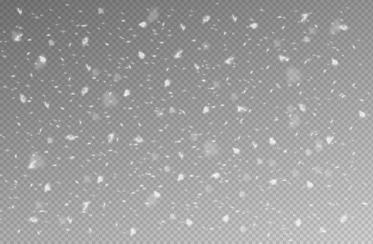 Vektor schnee und schneeflocken fallen
