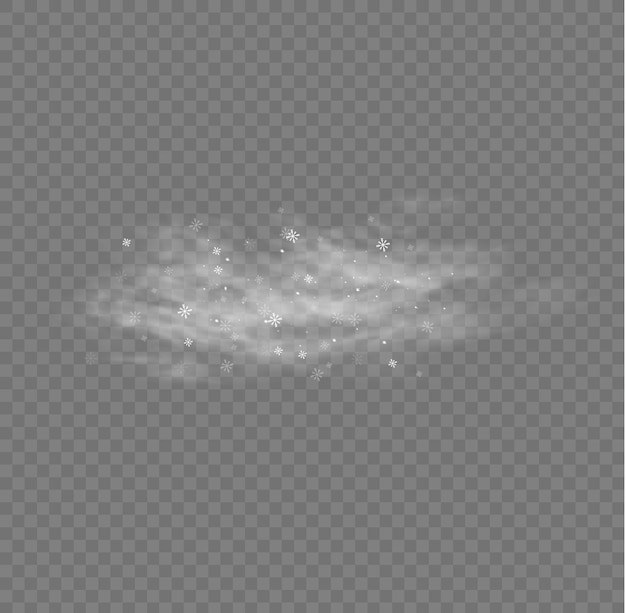 Schnee und Wind weißer Farbverlauf dekoratives Element Winternebel Vektor