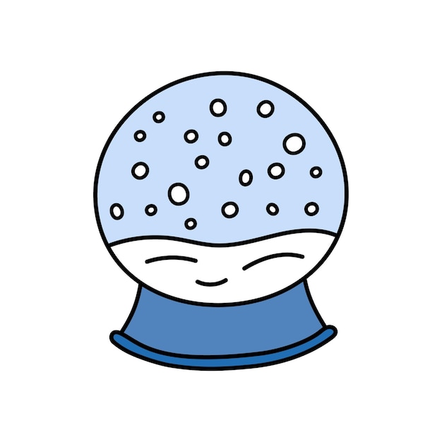 Schneeball kritzeleien isoliert cartoon lustige kristall schneeball
