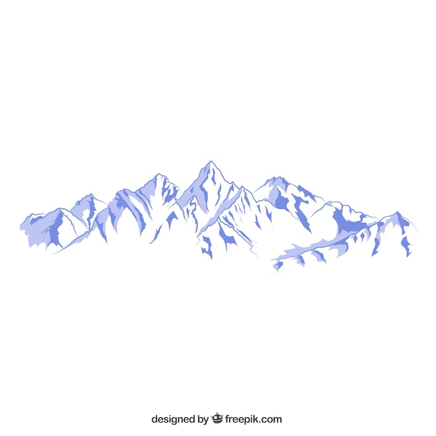 Vektor schneebedeckte berge illustration