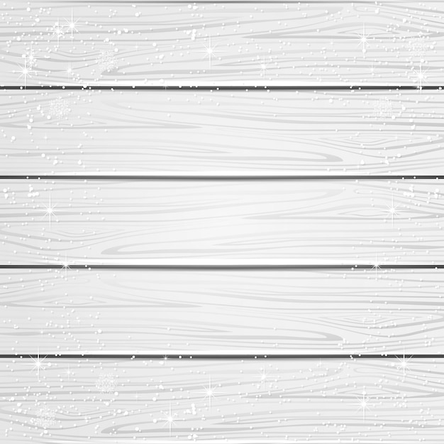 Vektor schneebedeckter hölzerner hintergrund