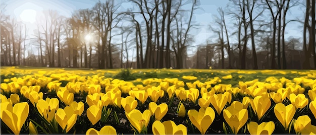 Vektor schneefall blume frühling wilde blume schönes gras der natur skizze von schnee licht blumenzweig