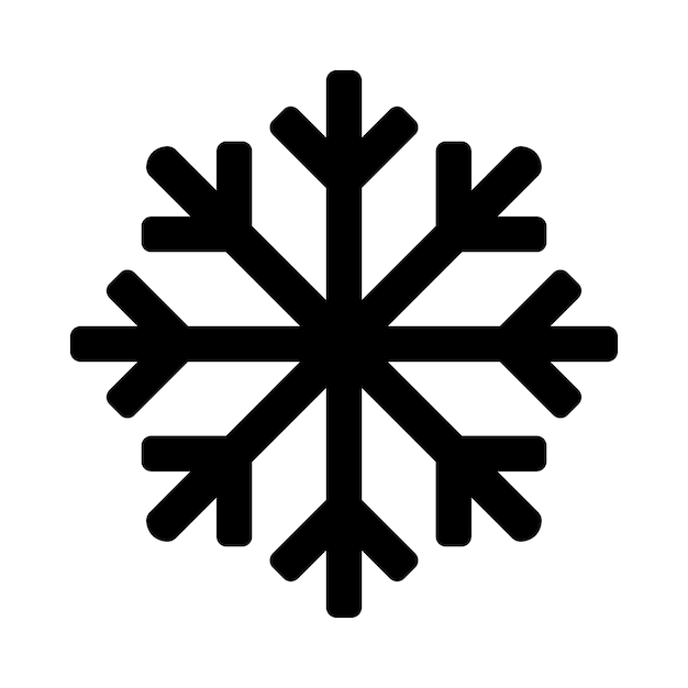 Schneeflocke-Symbol-Logo. Weihnachtsvektorschneesymbol