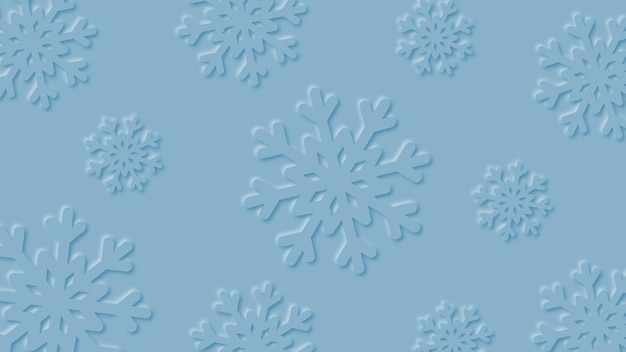 Schneeflocken blauer hintergrund für die weihnachtszeit