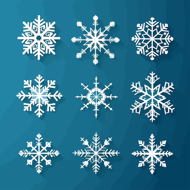 Vektor schneeflocken-clipart