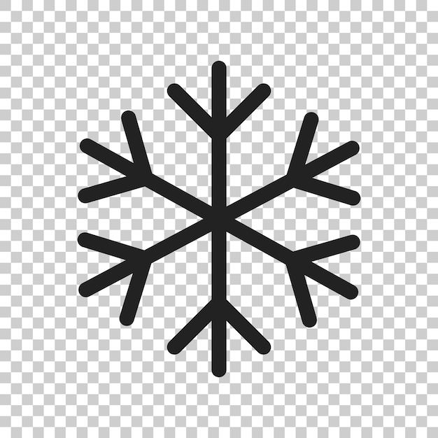 Schneeflocken-Symbol-Vektorillustration im flachen Stil, isoliert auf isoliertem Hintergrund Wintersymbol für Website-Design-Logo-App ui
