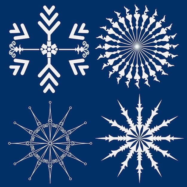 Vektor schneeflocken-vektorgrafikdesign