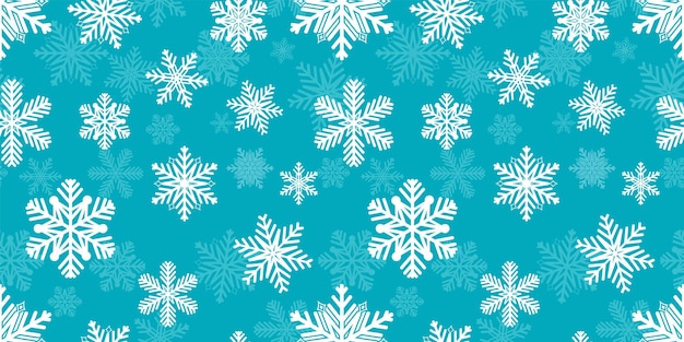 Schneeflockenmuster nahtloser winterhintergrund vektorillustration feiertagshintergrund