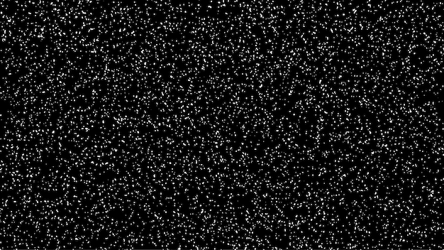 Schneesternen funkelnde Lichter Regentropfen auf schwarzem Hintergrund Abstraktes Vektorgeräusch Kleines Teilchen