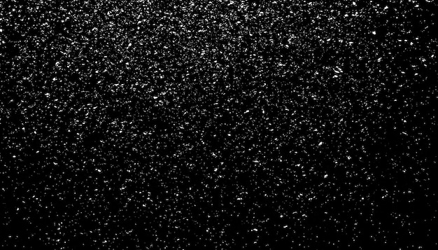 Schneesternen funkelnde Lichter Regentropfen auf schwarzem Hintergrund Abstraktes Vektorgeräusch Kleines Teilchen