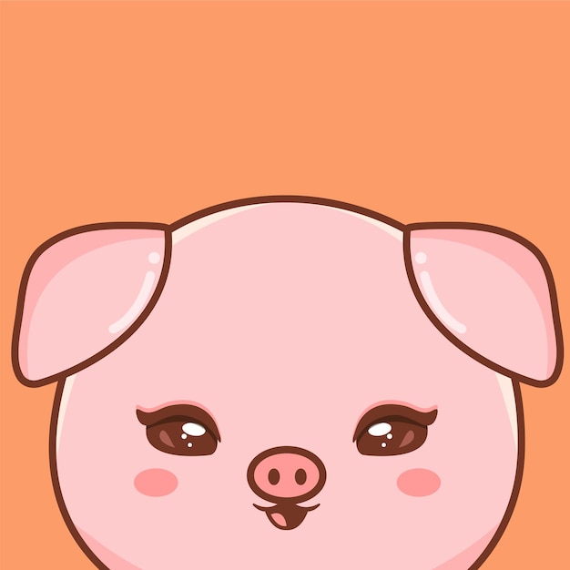 Schneiden sie schwein cartoon vektor icon illustration tier free vector