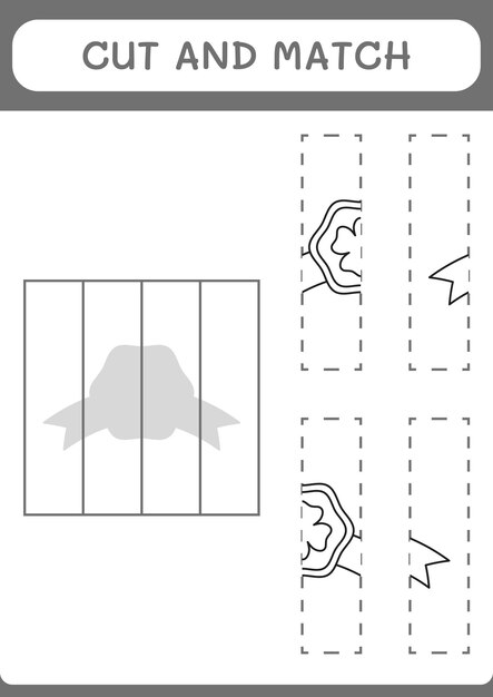 Schneiden sie teile des clover-abzeichenspiels für kinder aus und passen sie sie an