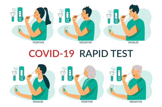 Schnelle covid19-antigentests für erwachsene ältere menschen und kinder corona-virus-nasen-pcr-tupfer-schnelltest die menschen selbst machen zu hause einen test auf coronavirus