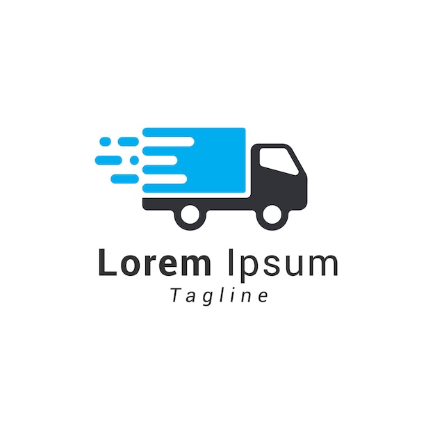 Vektor schnelle lieferung lkw-logo