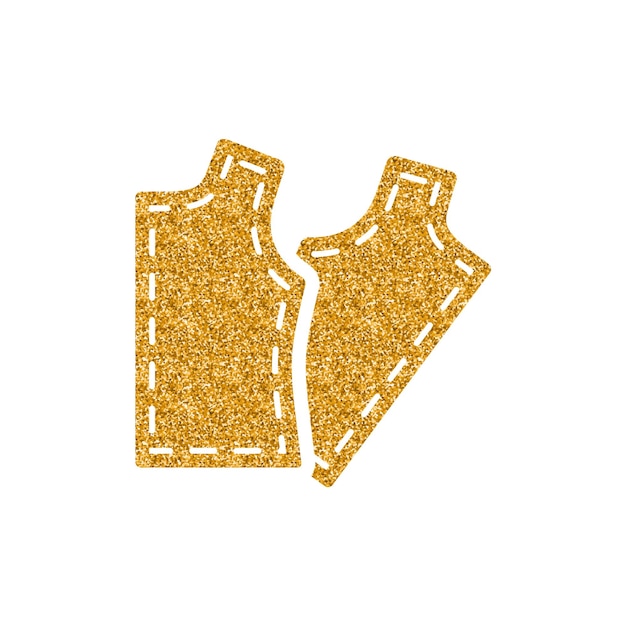 Vektor schnittmuster symbol goldglitter textur vektor illustration
